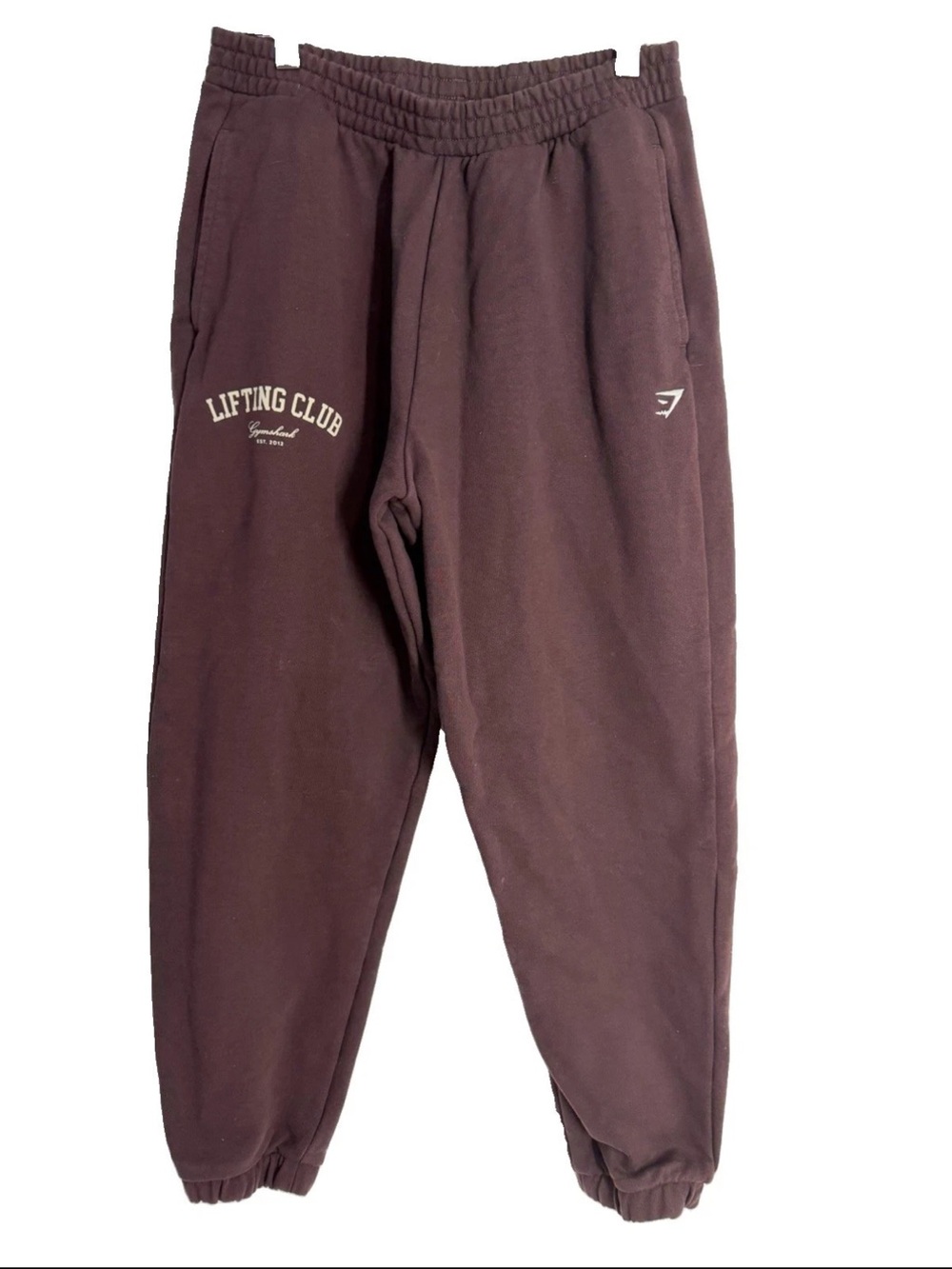 Gymshark‎ Lifting Club Joggers Sweatpants Men's Size S Maroon Unisex - Picture 2 of 10